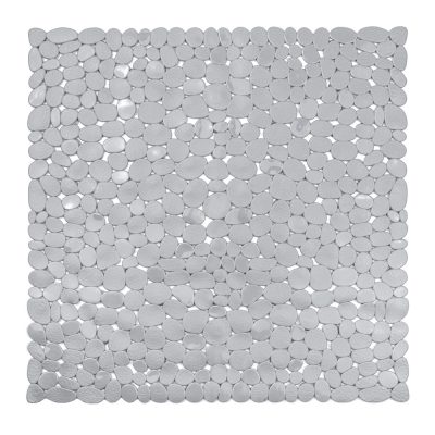 Csúszásgátló zuhanytálca-betét, kavics mintás, szürke, 54×54 cm